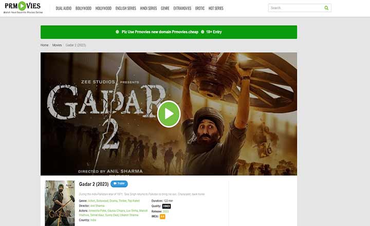 Gadar 2 Full Movie Watch Online